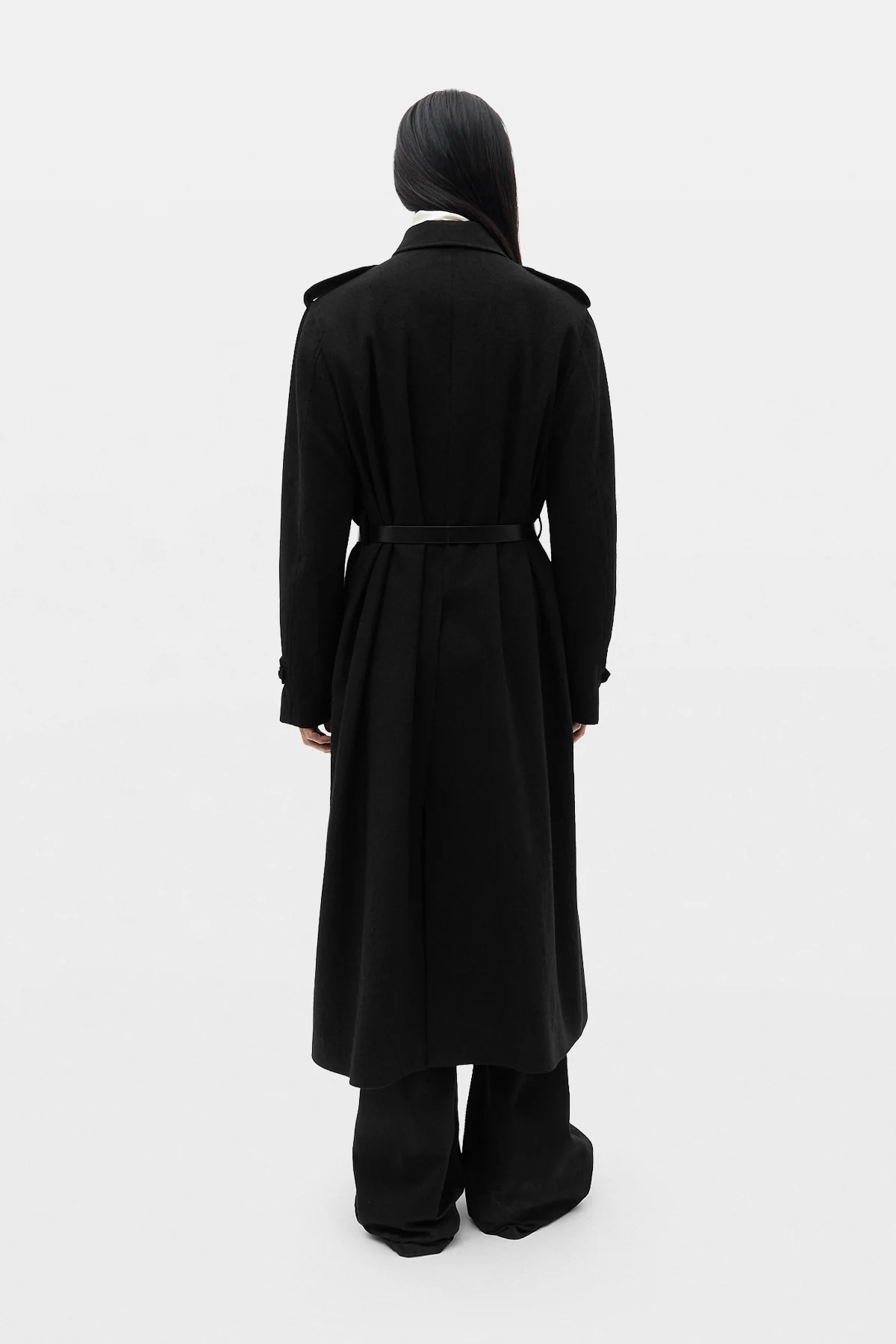 Wilmer Car Coat with Leather Belt - Image 3