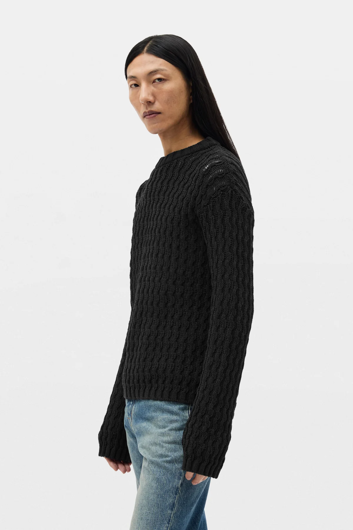 Areld Twisted Rib Crew Neck Sweater - Image 2