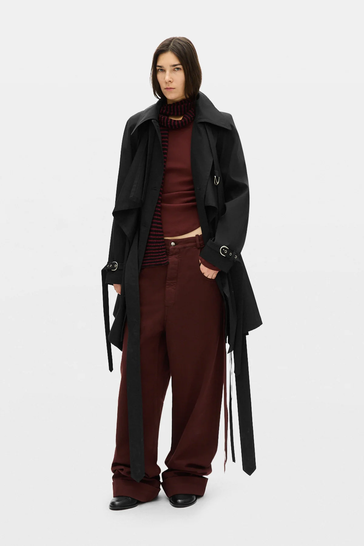 Reppa Draped Trench Coat - Image 4