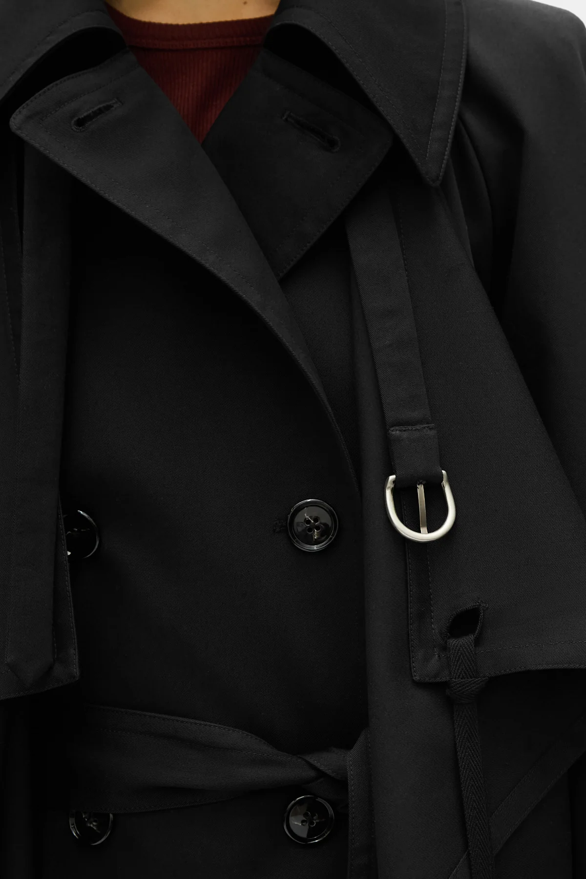 Reppa Draped Trench Coat - Image 7